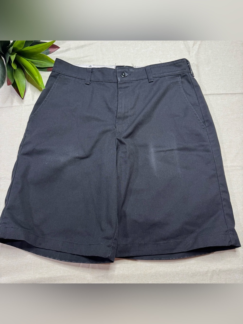 Red Kap Black Work Shorts Uniform Utility Flat Front Men’s 32 Made USA - Picture 3 of 10